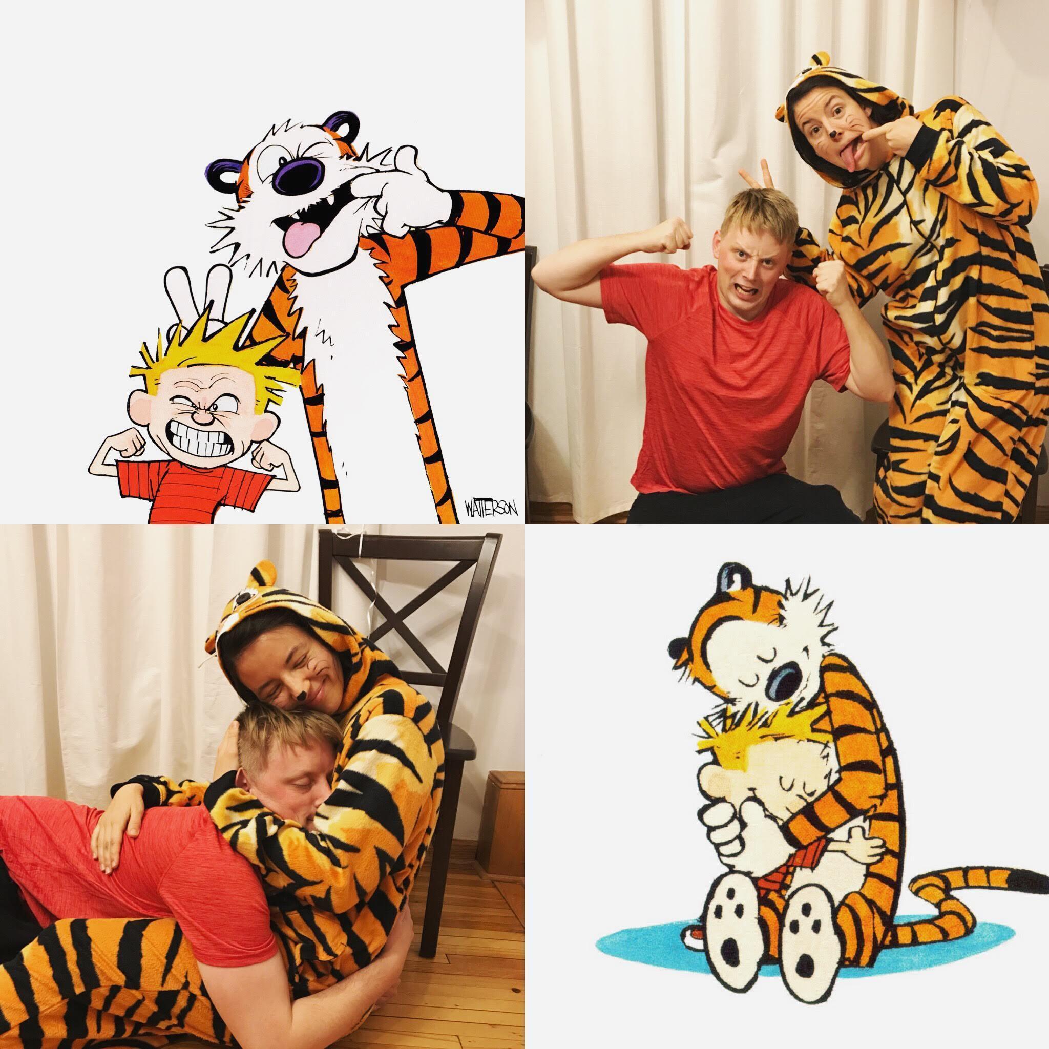 Halloween costume: Calvin and Hobbes