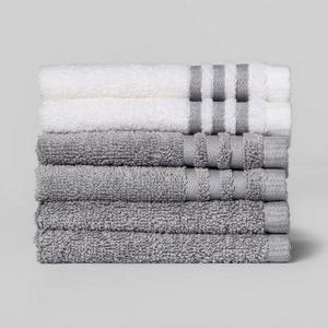 Grey Mist 6pk Solid Washcloth - Room Essentials™