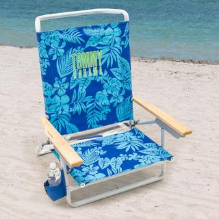 5-Position Classic Beach Chair with Cup Holder