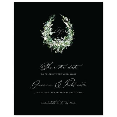 Black Wedding Digital Save the Date - Blosser Portrait