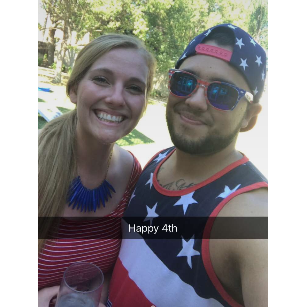 This was the very first picture Gabe and Carolyn ever took together. Carolyn met his amazing family that day, on July 4, 2017.