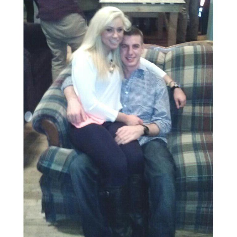 One of Chris and Leeanna's first pictures together on a fraternity ski trip.
