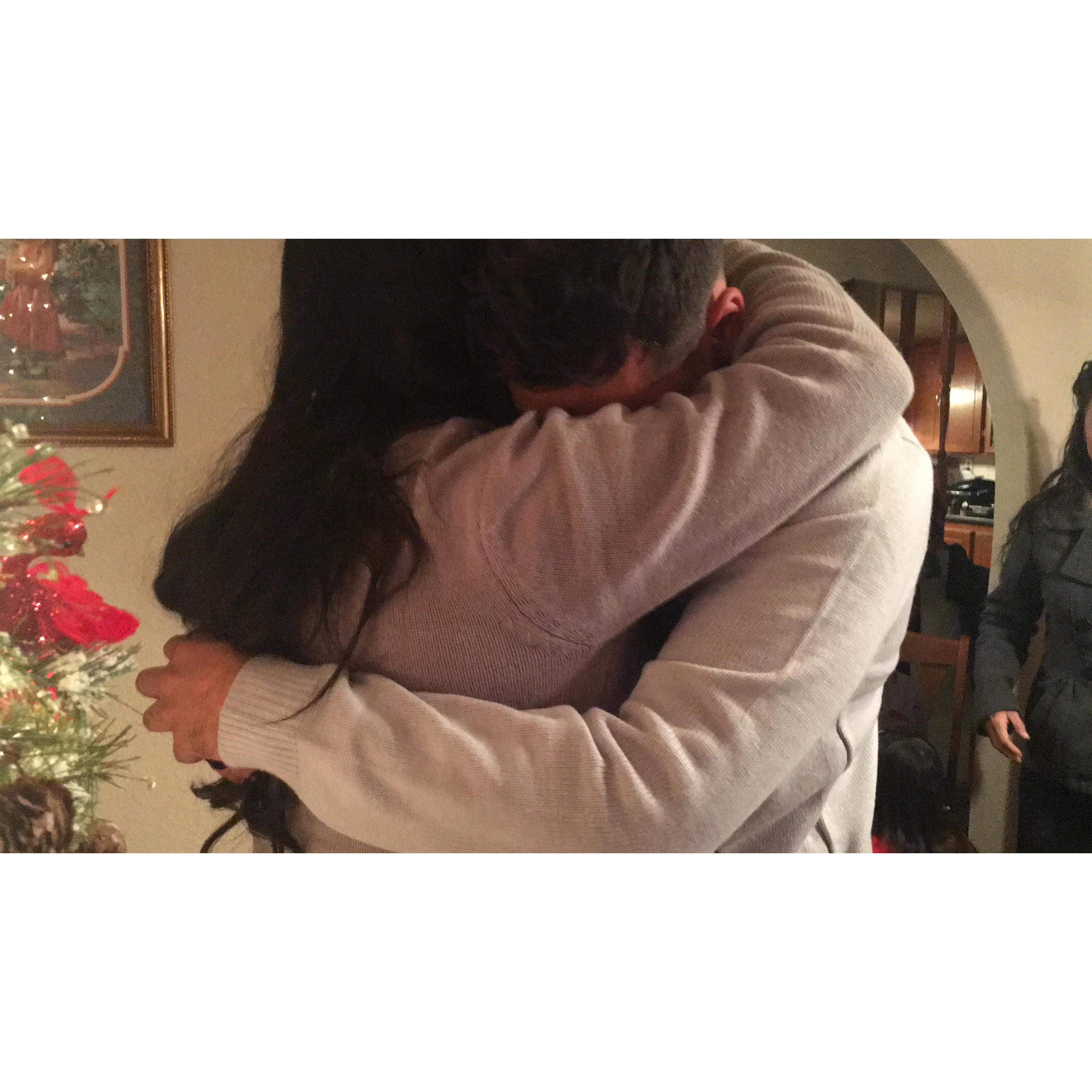 embracing after the proposal