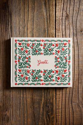 Embroidered Pomegranate Guest Book