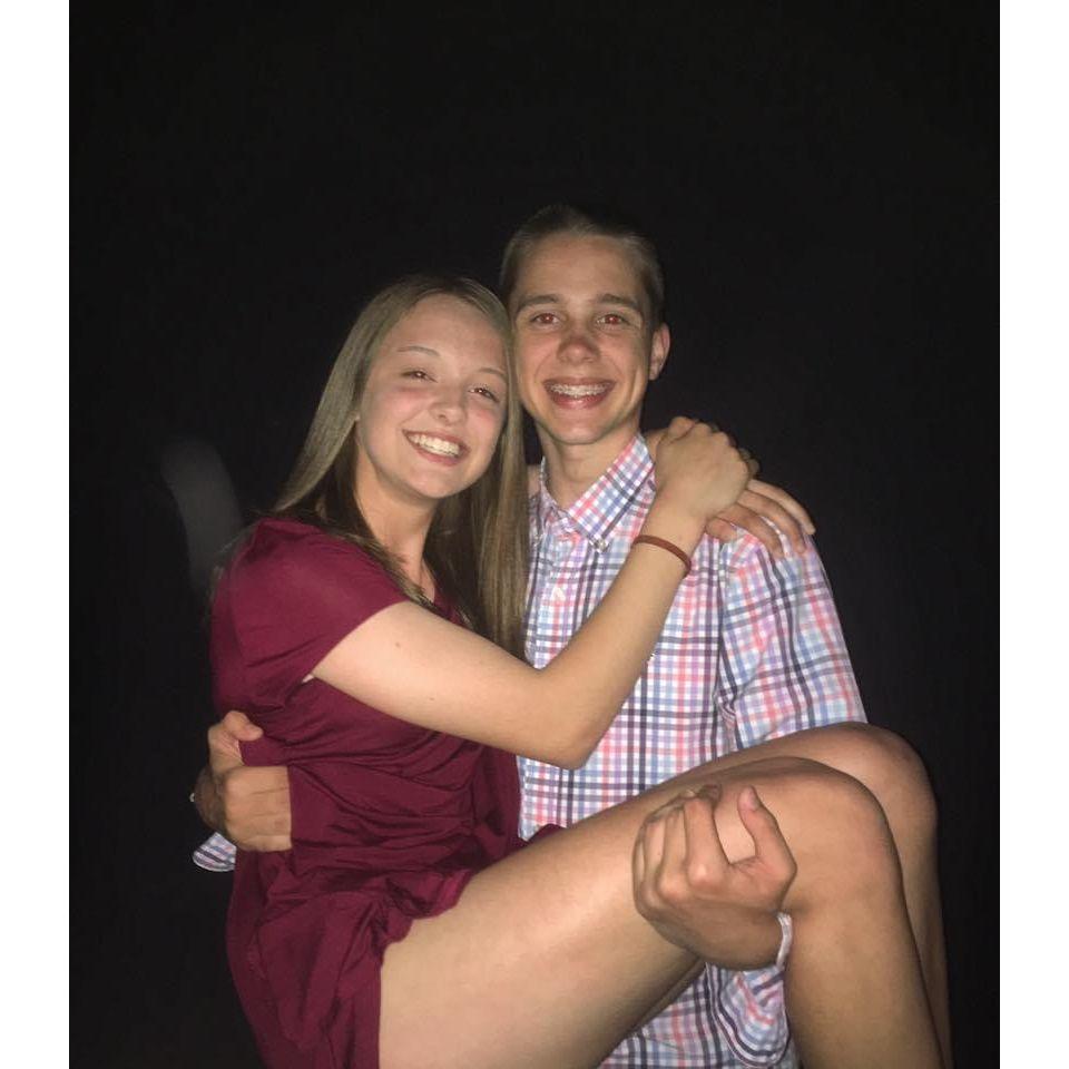 Swing dancing at Landmark Hall for our first time hanging out