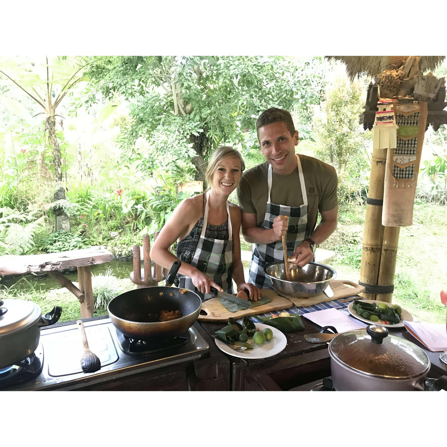 Taking a cooking class in Bali