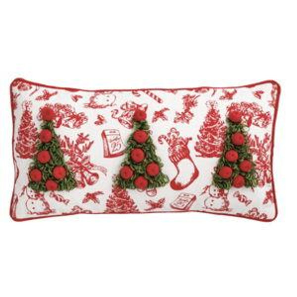 Triple Tree Embellished Pillow