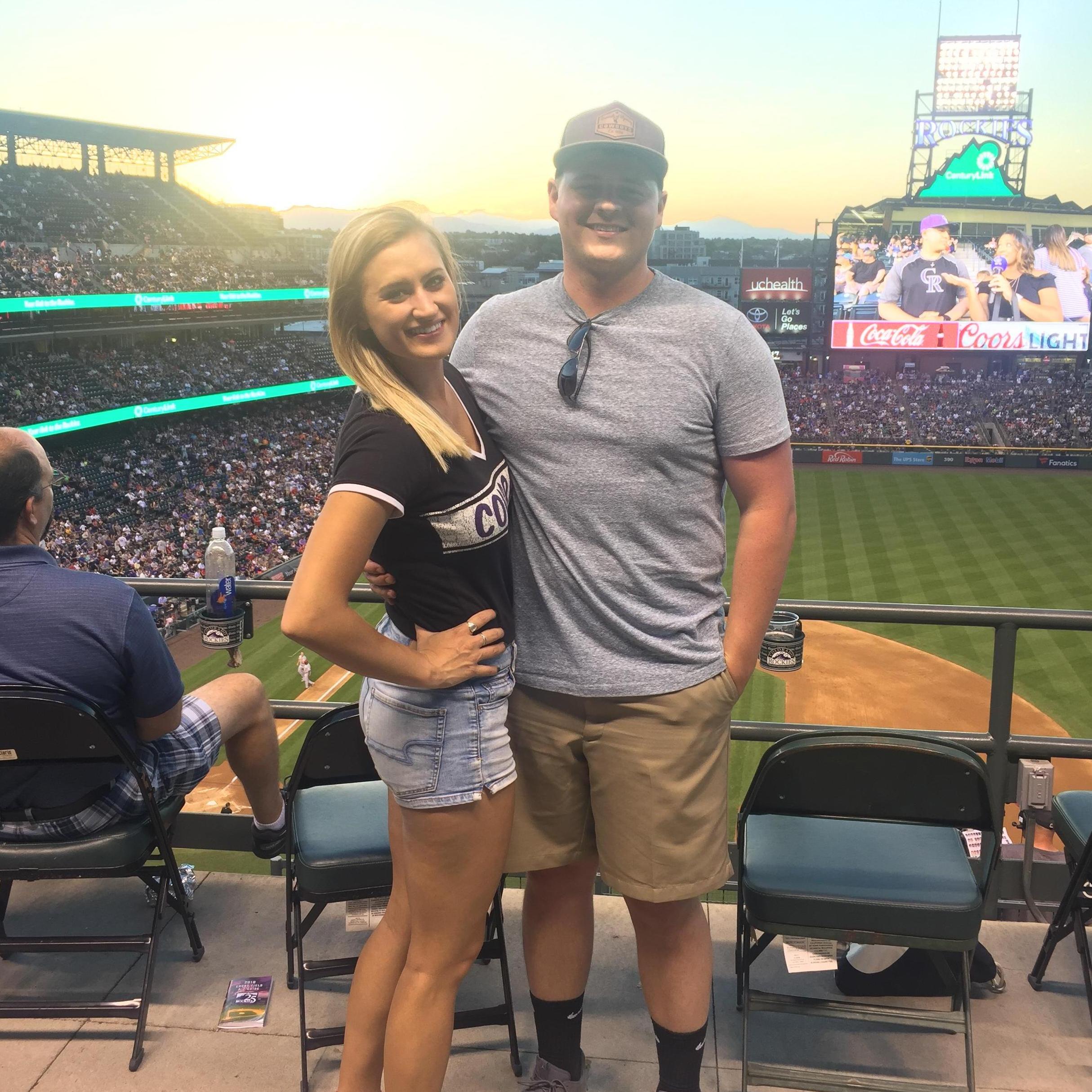 Rockies game in downtown Denver, CO