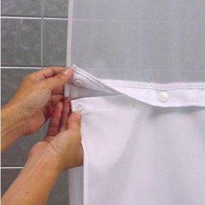 Hookless RBH40BBS01 Snap-In Fabric Liner for Shower Curtains - White