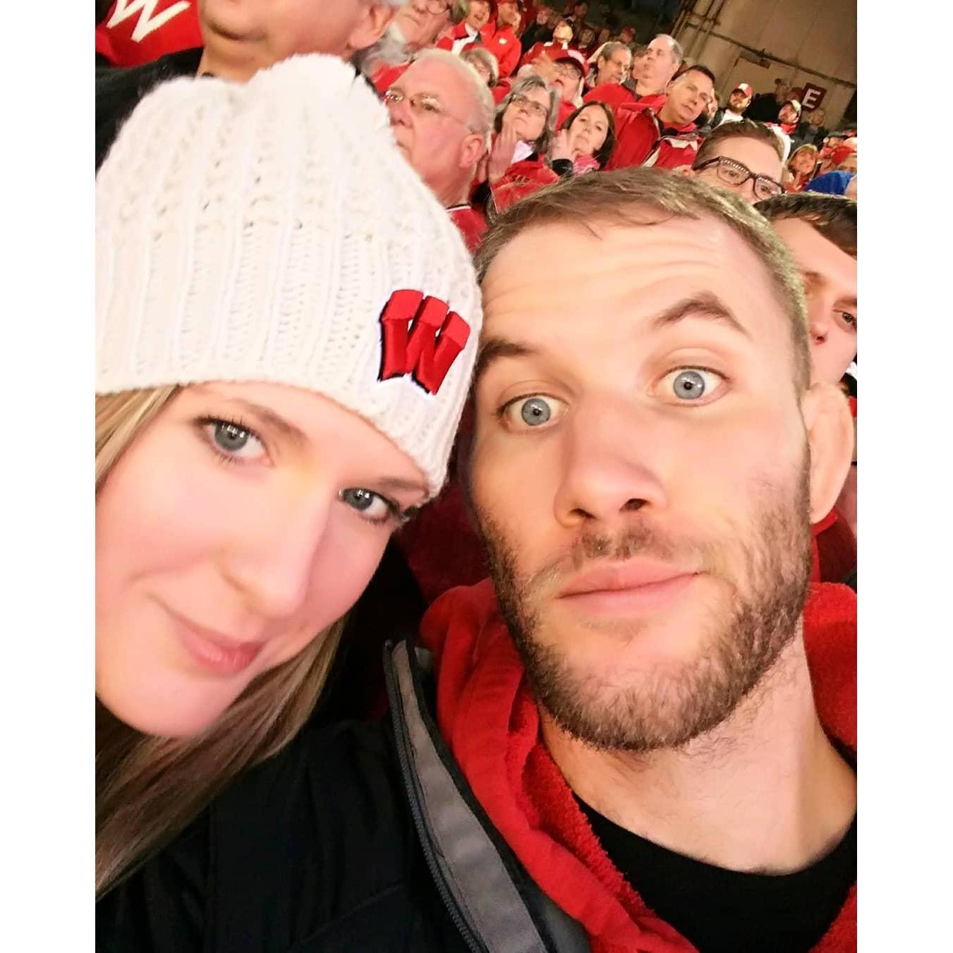 Erica's first Badger football game!