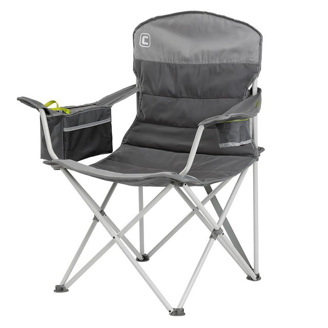 CORE Padded Quad Chair with Built-in Cooler | Folding Chair with Cupholder & Storage Pocket for Indoor Home or Outdoor Camping | Perfect for Concert Seat, Sports, Beach, Travel & Picnic