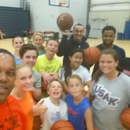 A picture we came across of us in middle school at a basketball camp