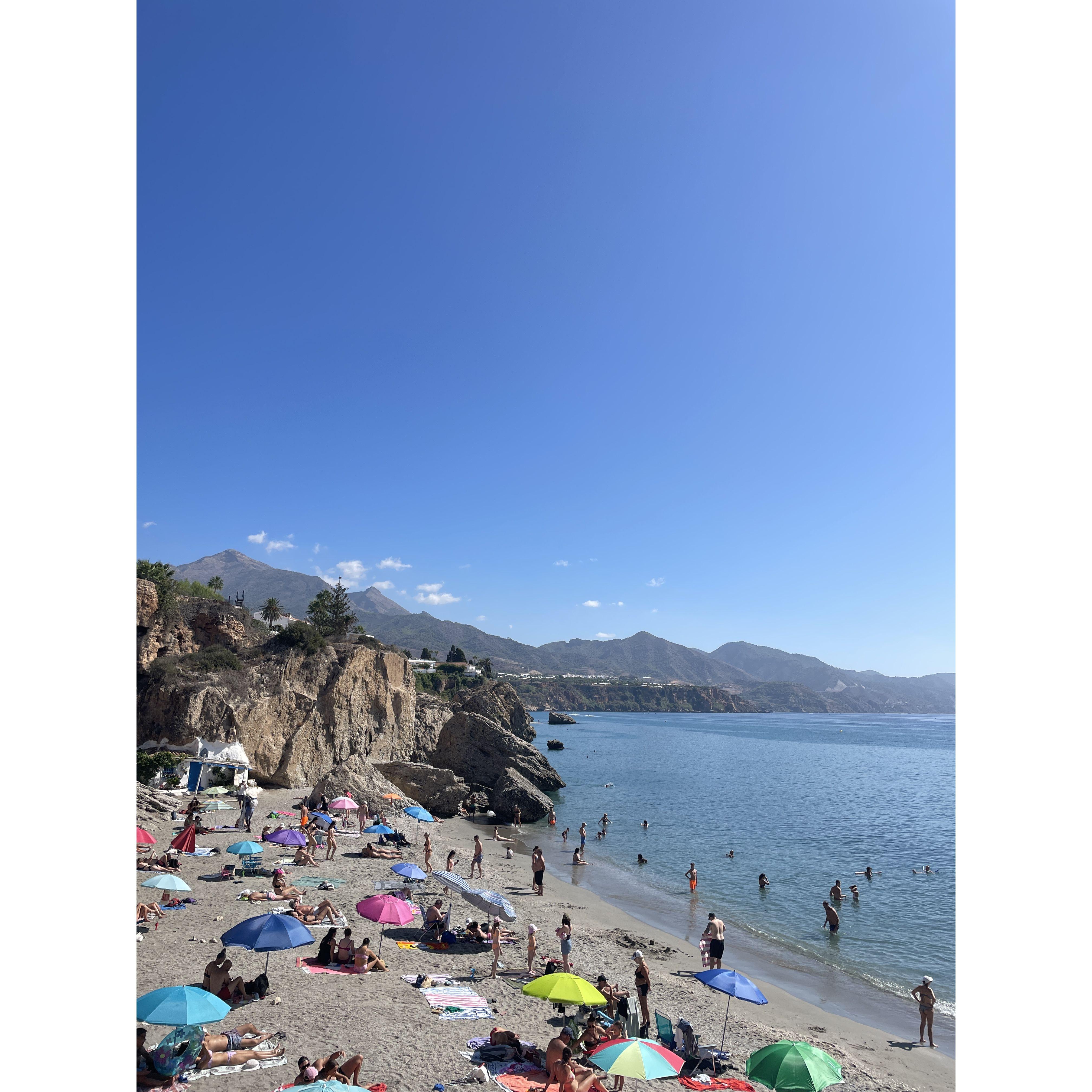 Mikayla took this photo of Nerja, Spain, seconds before getting engaged