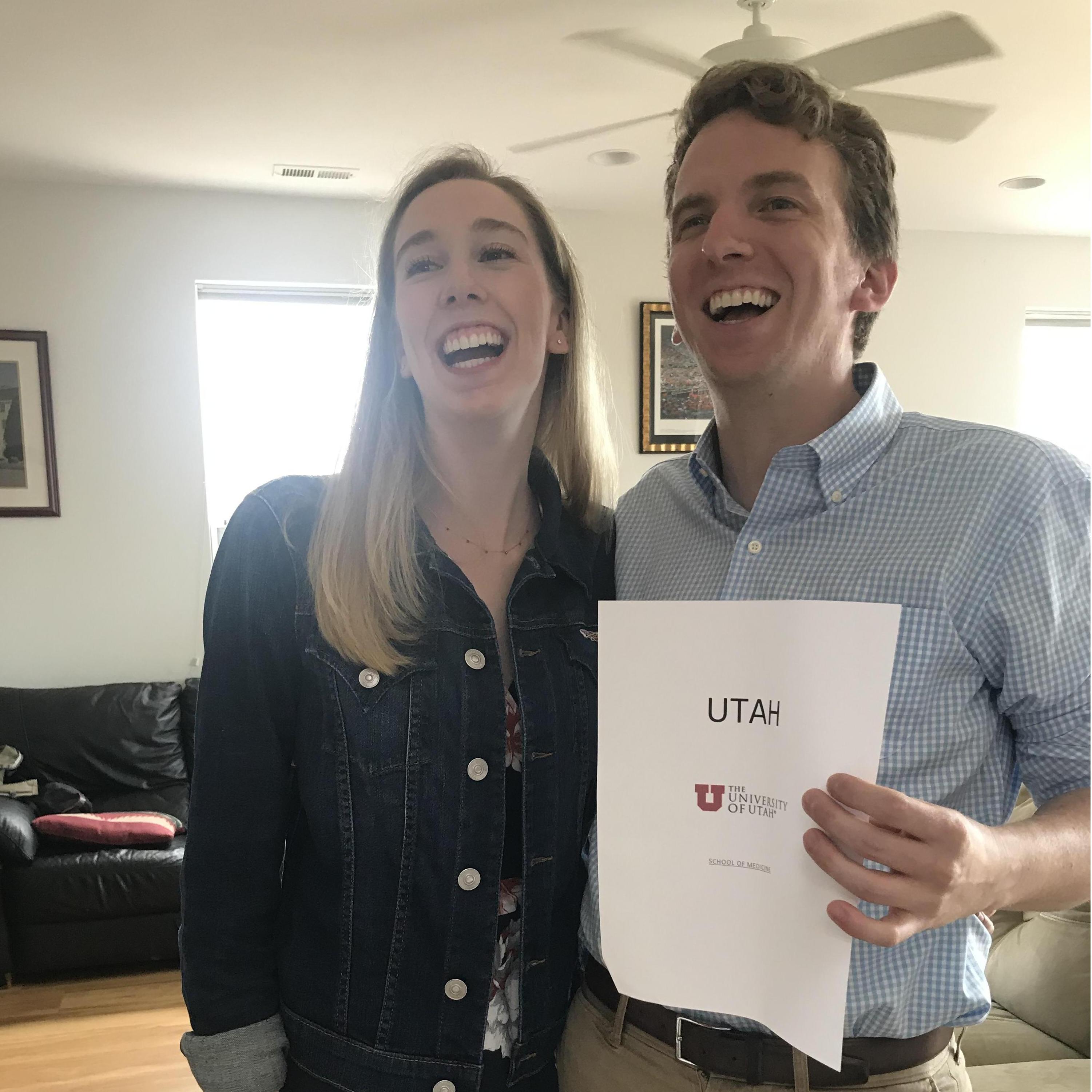 Match Day- the moment we found out we'd be moving to Salt Lake City | March 2020