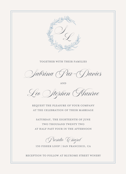 Goundry Frame | Light Oatmeal | Zola Wedding Invitations