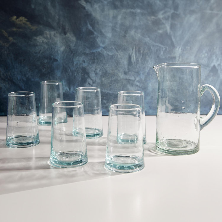 1356N9パ 未使用 CARORE GLASS カローレ カラーグラスセット Verve Culture, Moroccan Large Cone Glass, Set of 6 | Zola