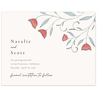 Red Wedding Digital Save the Date - Sinfonia Landscape