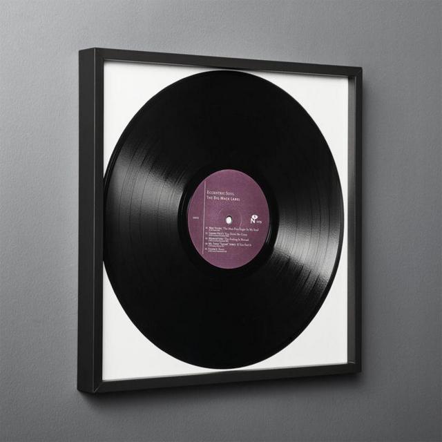 Gallery Black Record Frame with White Mat