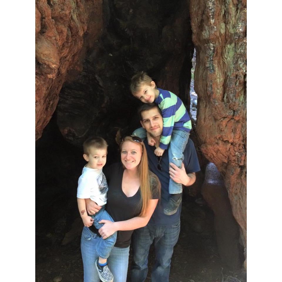 Our first family photo at Muir Woods!