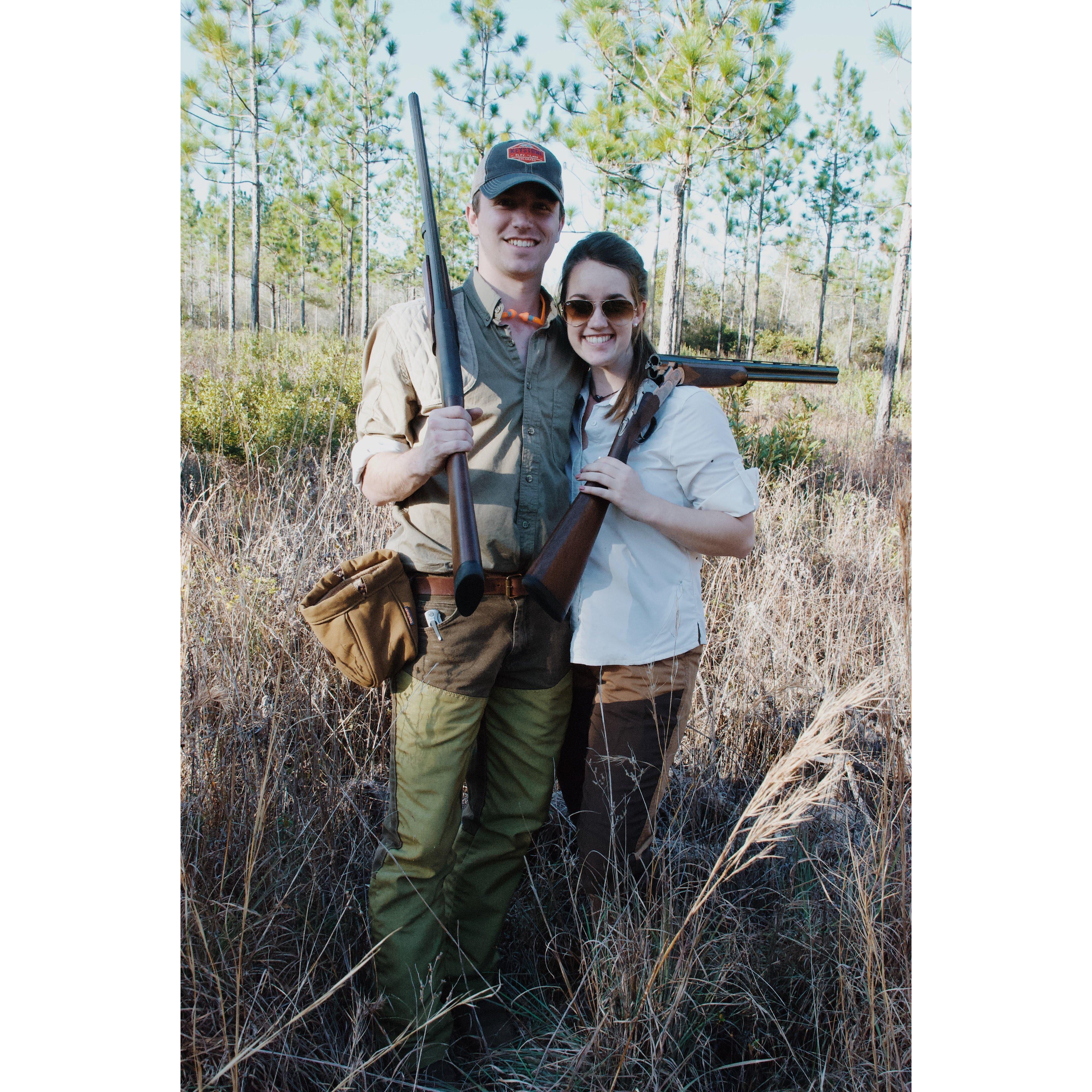 Many quail hunts.