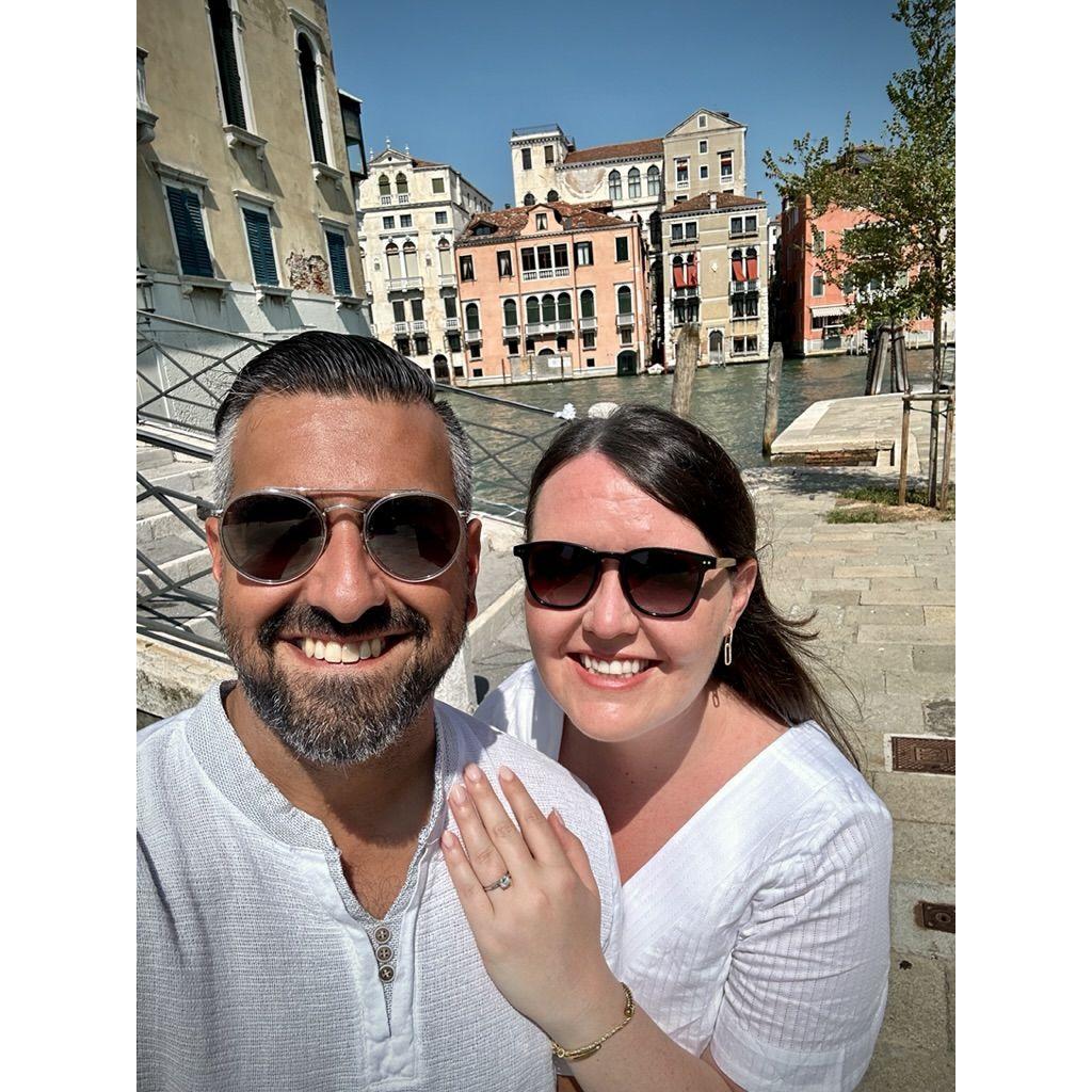 The day Anand proposed in Venice!