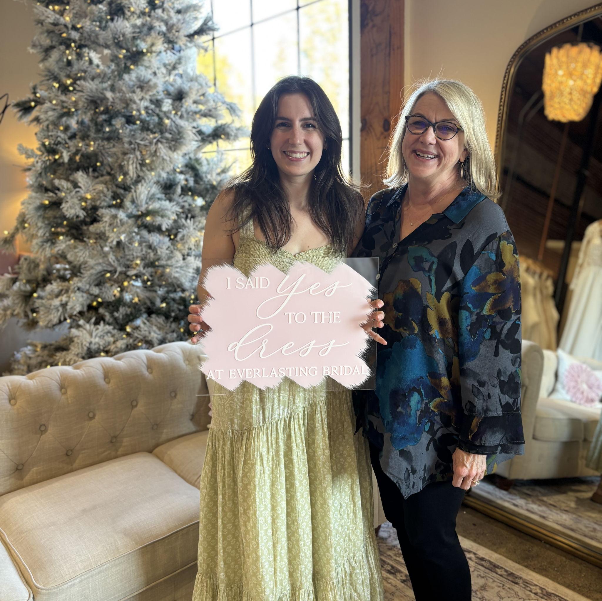 Saying yes to the dress! (after being up since 5:30am to take care of patients)