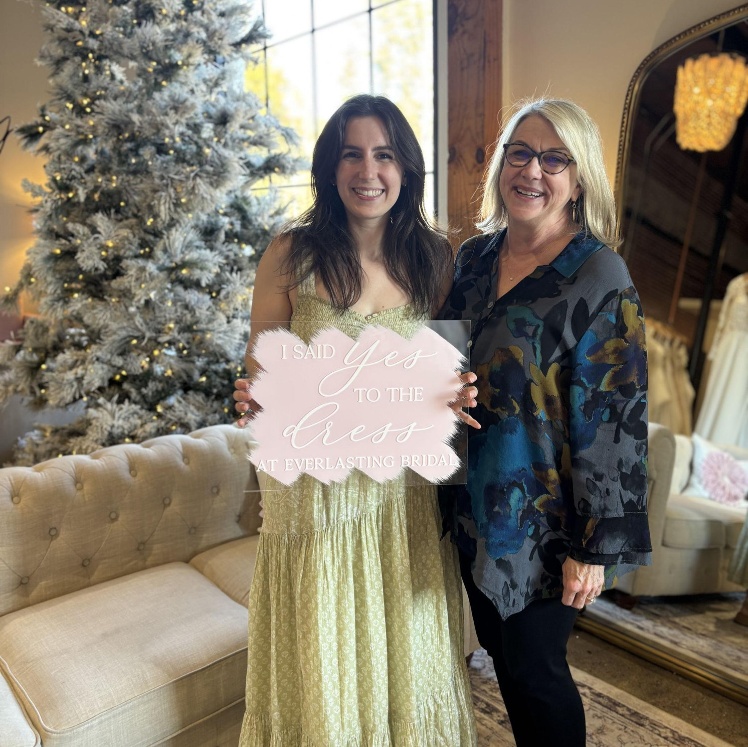 Saying yes to the dress! (after being up since 5:30am to take care of patients)