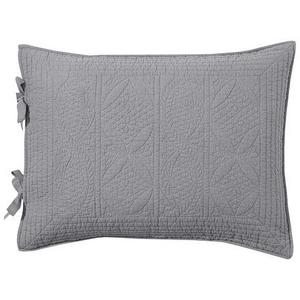 Quilted Sham, Standard, Smoke Gray