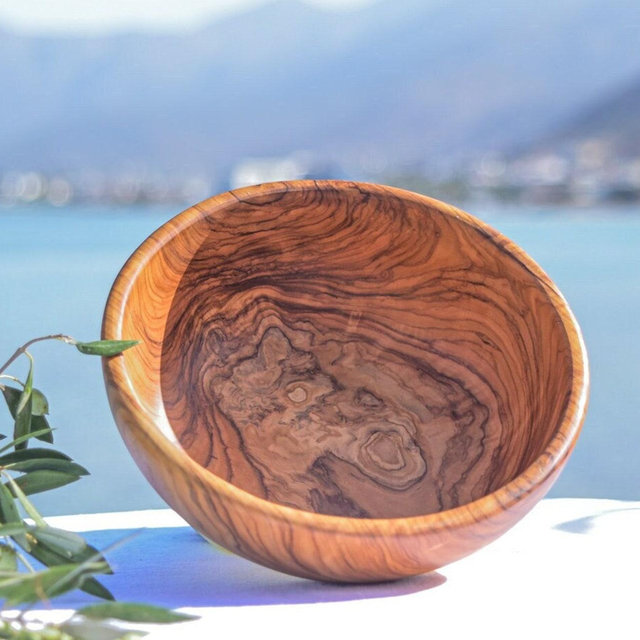 Olive Wood Bowl, Wooden Serving Bowl, Salad Bowl, Kitchen Wooden Bowl, Fruit Bowl, Zero Waste Gift, Kitchen Gift, Housewarming Gift, Bowls