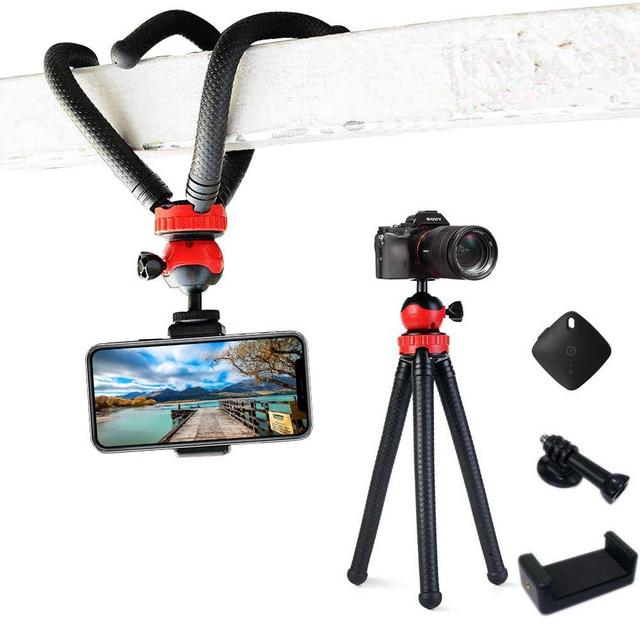 Flexible Tripod，12 Inch Phone Tripod with Wireless Remote Shutter for iPhone and Android Phone, Action Camera Tripod for GoPro Canon Nikon DSLR