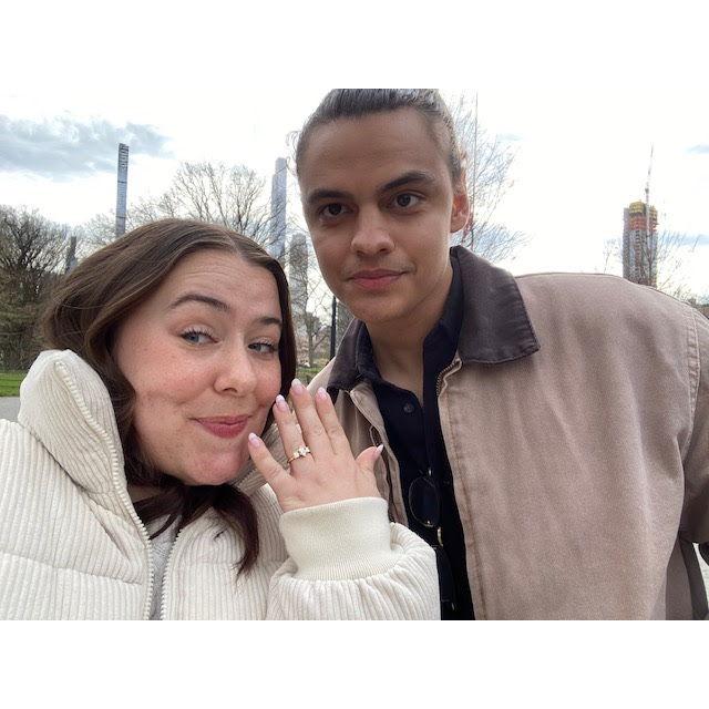 First pic after getting engaged!