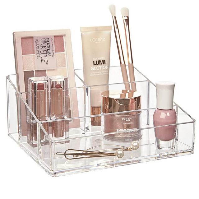 STORi Clear Plastic Vanity Makeup Organizer
