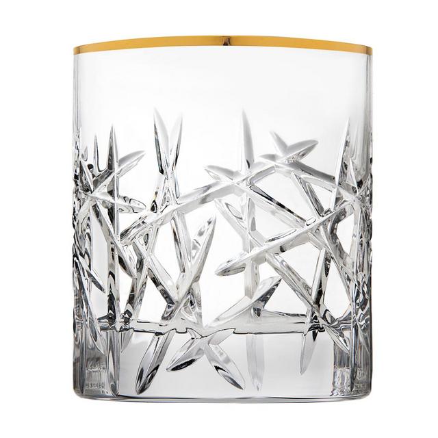 Top Shelf Graffiti Double Old Fashioned Glasses in Gold (Set of 4)
