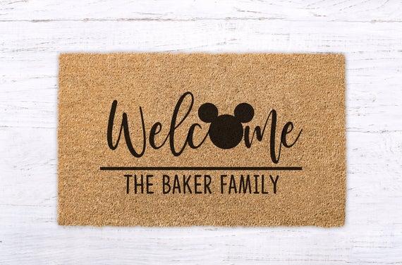 Custom Welcome Disney Door Mat