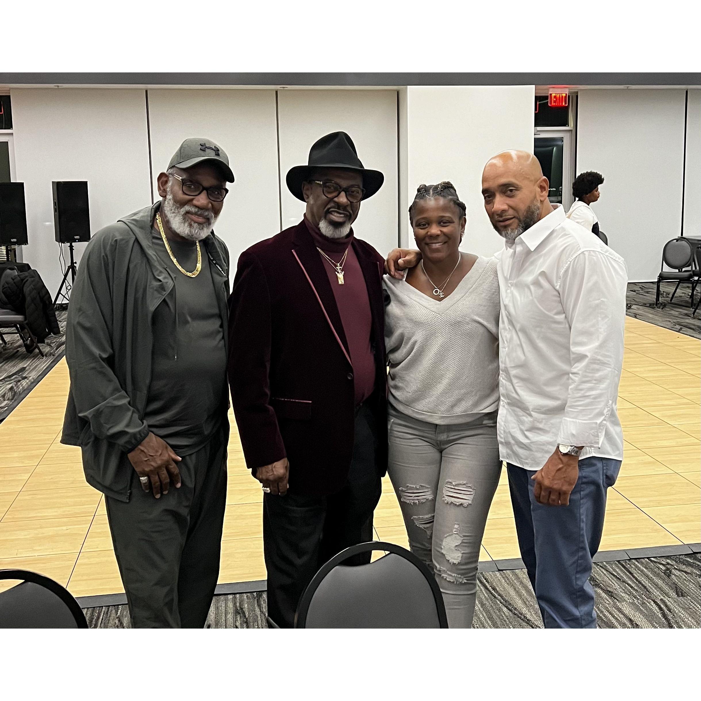 Larron and I in St Louis for Uncle Edgar's 80th bday. He met my grandfather and cousin Donald for the first time.