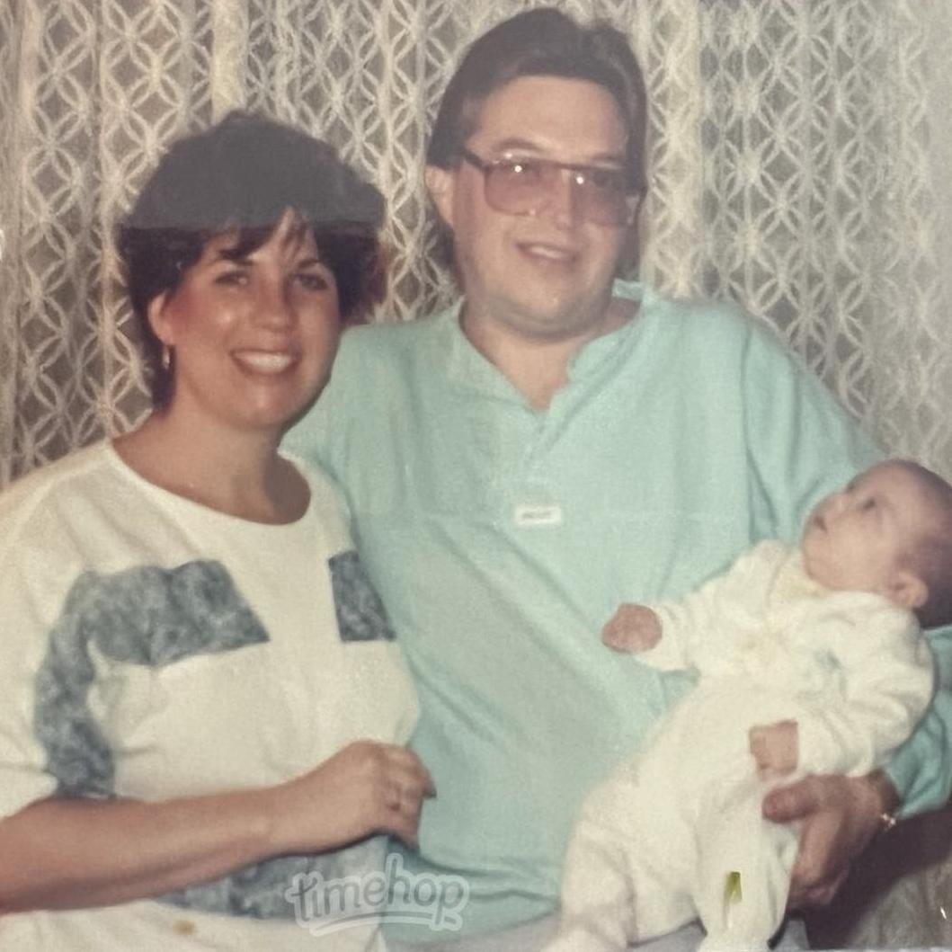 joycey and richie as new parents with chris