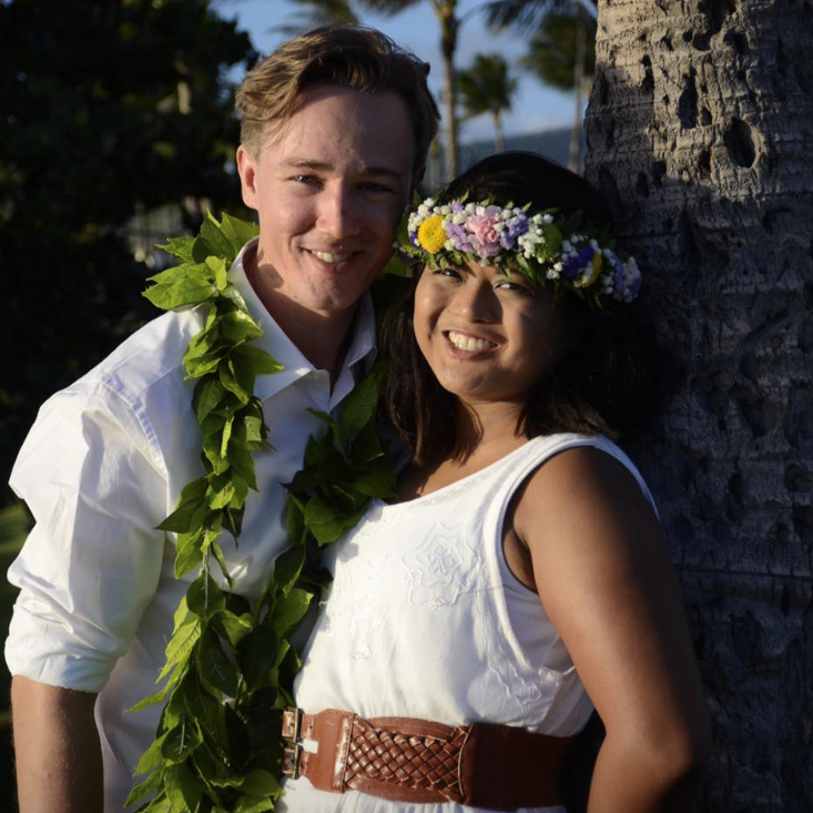 Ko Olina's Lagoon Four.  We planned for our engagement photos said, "I love you" before we began the shoot.