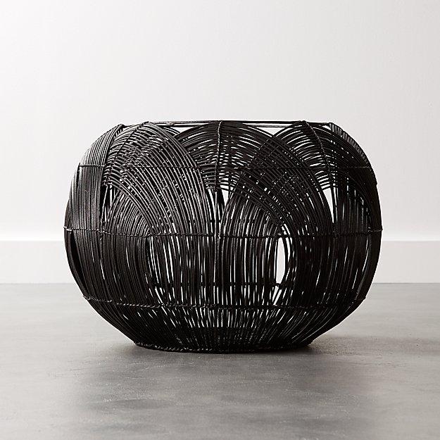 Archer Black Rattan Basket