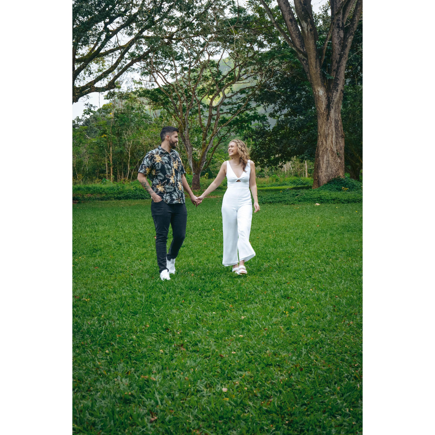 Engagement at the Ho'omaluhia Botanical Garden in Kaneohe, Oahu, Hawai'i - April 2023