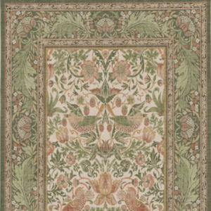 Strawberry Thief Burgundy Rug by Morris & Co. | All-In-One Rug | 2.5'x7' | Ruggable
