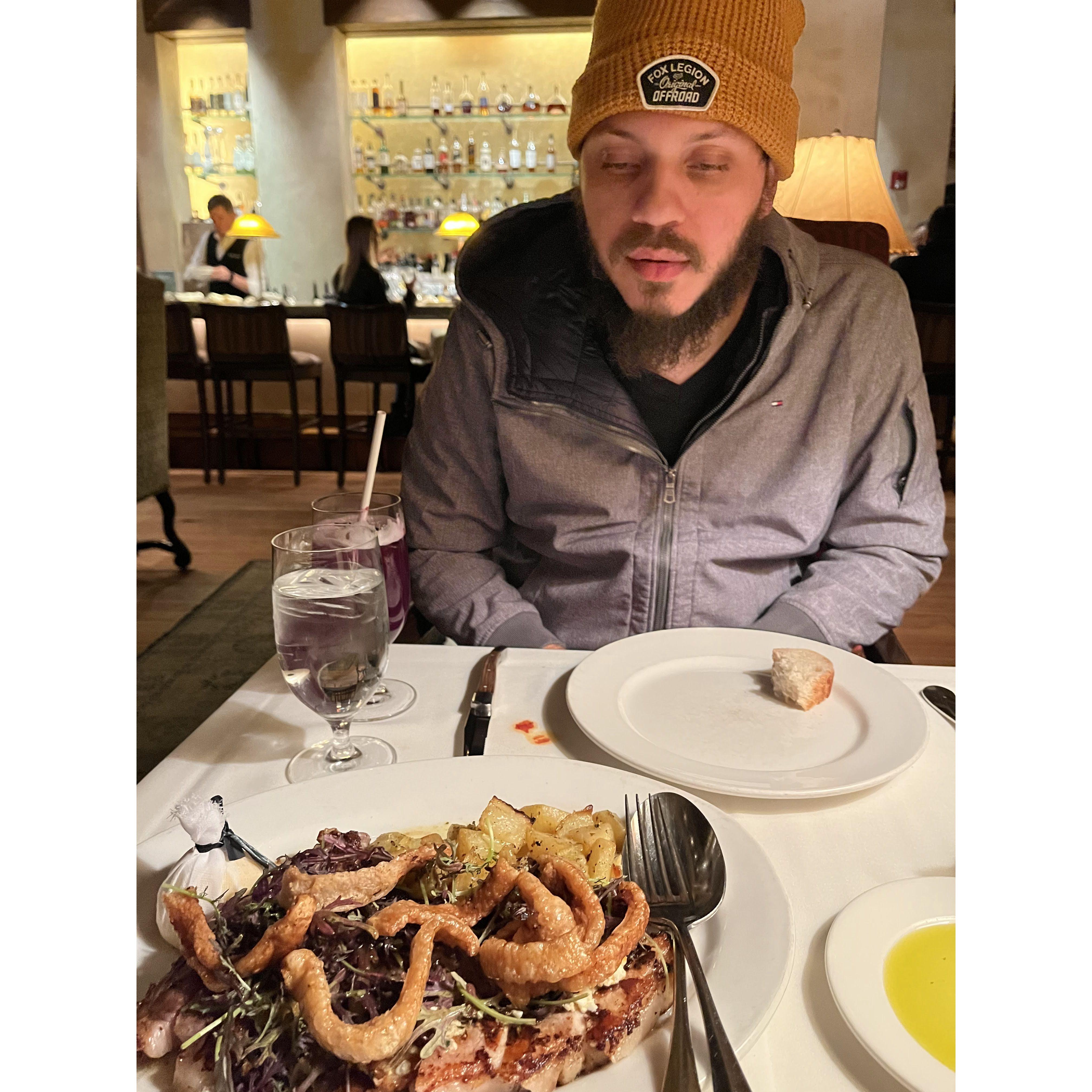 Johns reaction to he best dinner they’ve ever had. 🤤