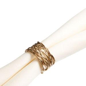 Gold Wire Nest Napkin Rings Set of 2 - World Market