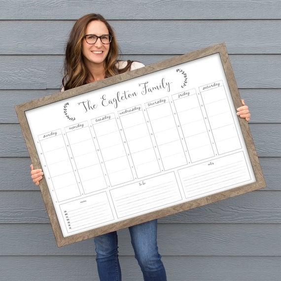 Forever Calendar | Weekly Schedule | 24x36 Dry erase planner | #36170