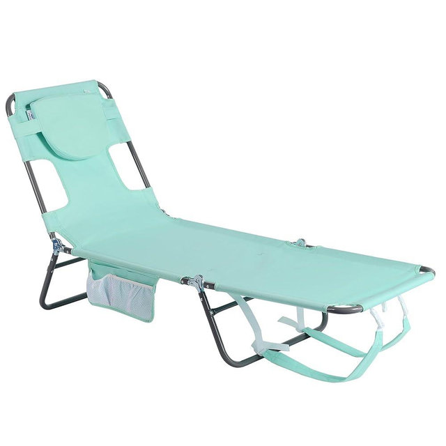 SUNNYFEEL Beach Lounge Chair, Backpack Reclining Beach Chairs Lay Flat, Sun Face Down Tanning Chair, Folding Camping Chairs Portable Camp Cot with Backpack Straps for Outdoor/Picnic/Lawn