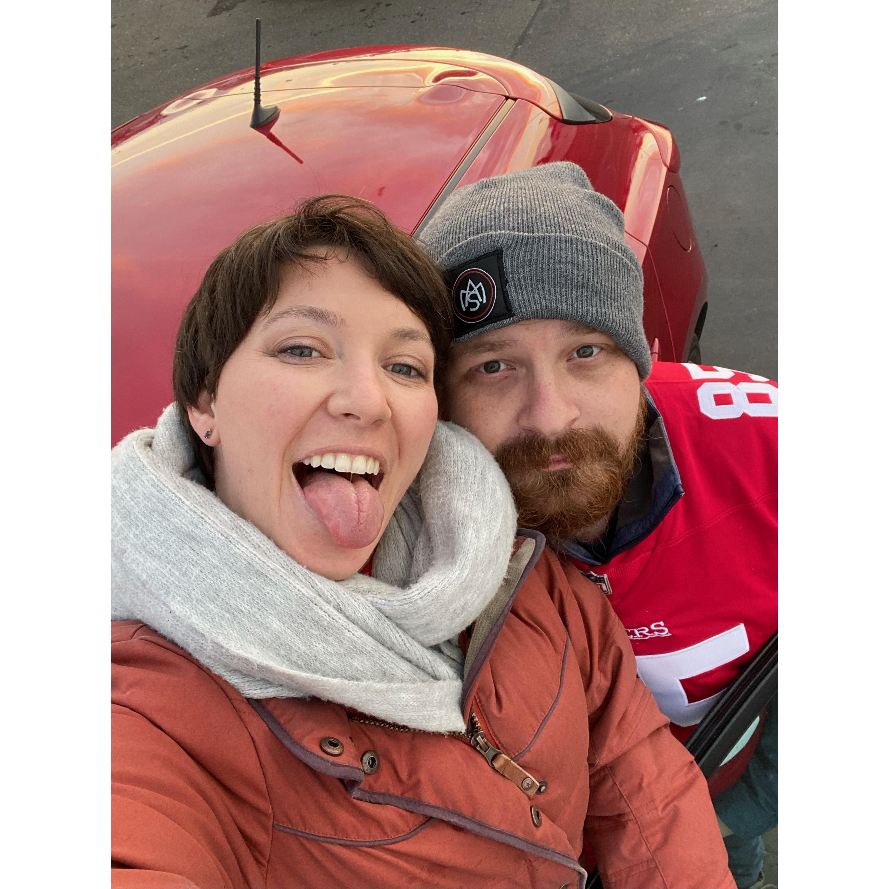 Our first NFL game. 49ers in San Jose, CA 2021