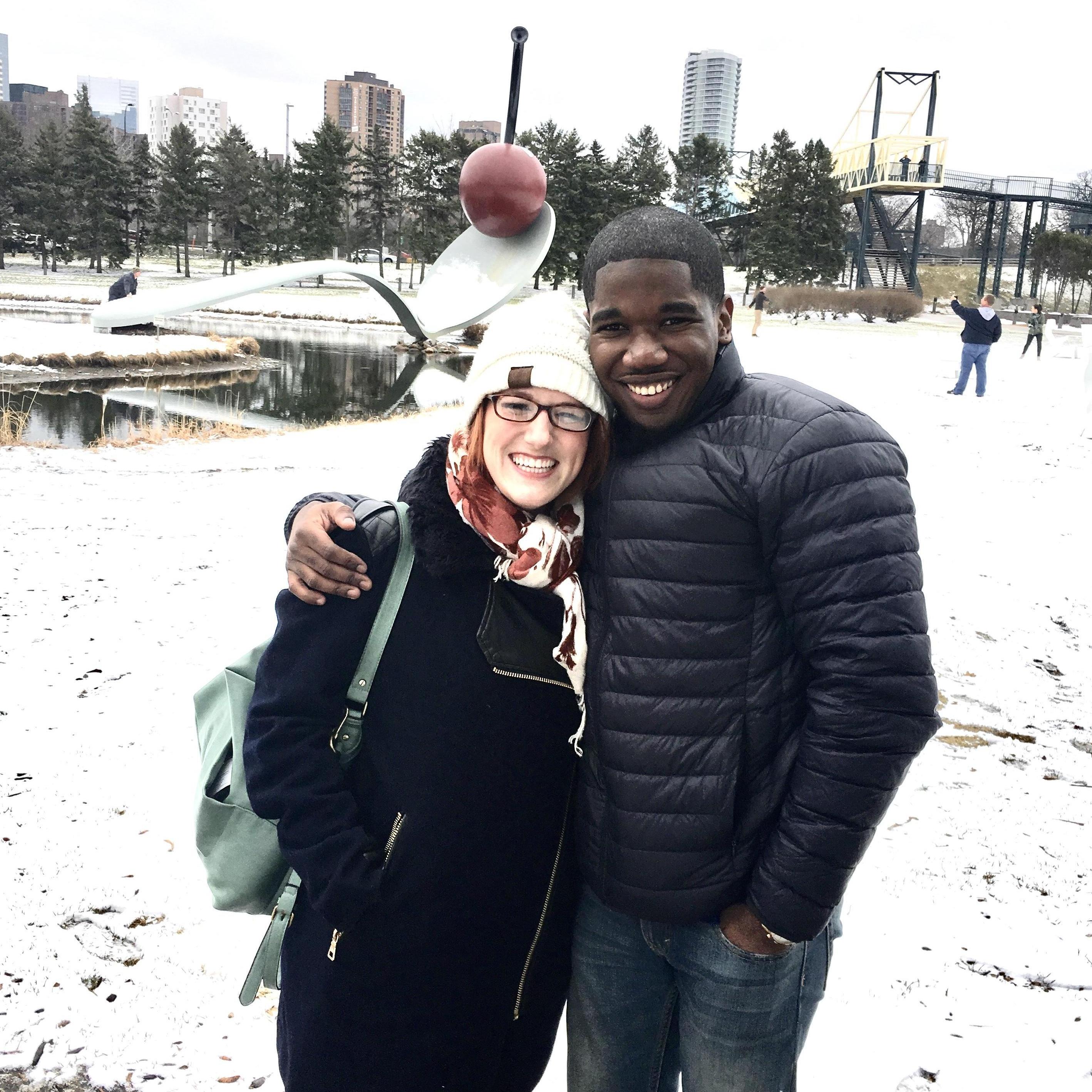 Jade's first trip to Minnesota!