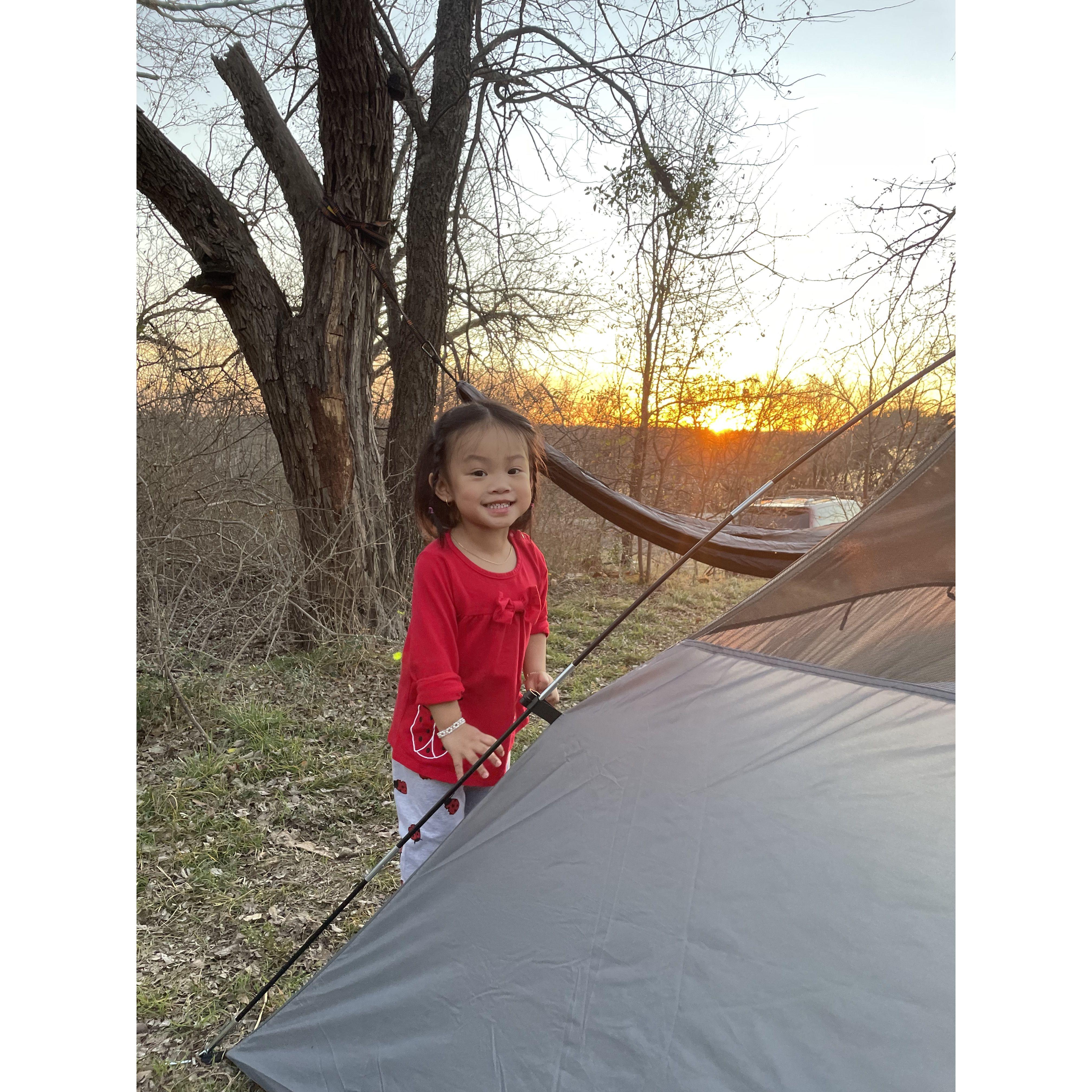 our first time camping and we abolutely loved it! tho (kat's brother in law) lent us his camping gear and showed us the how-tos of camping