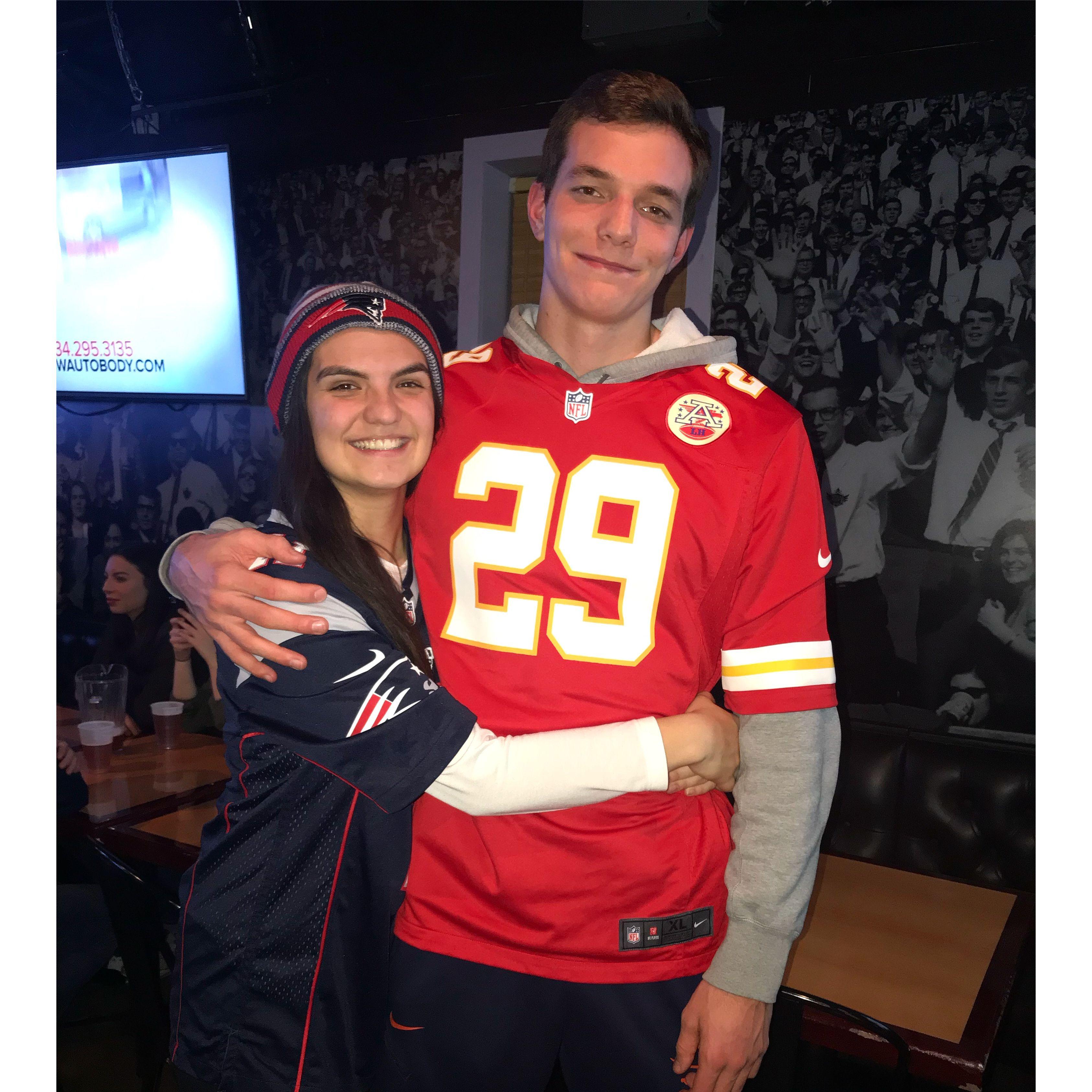 When the Patriots beat the Chiefs to go to the Super Bowl