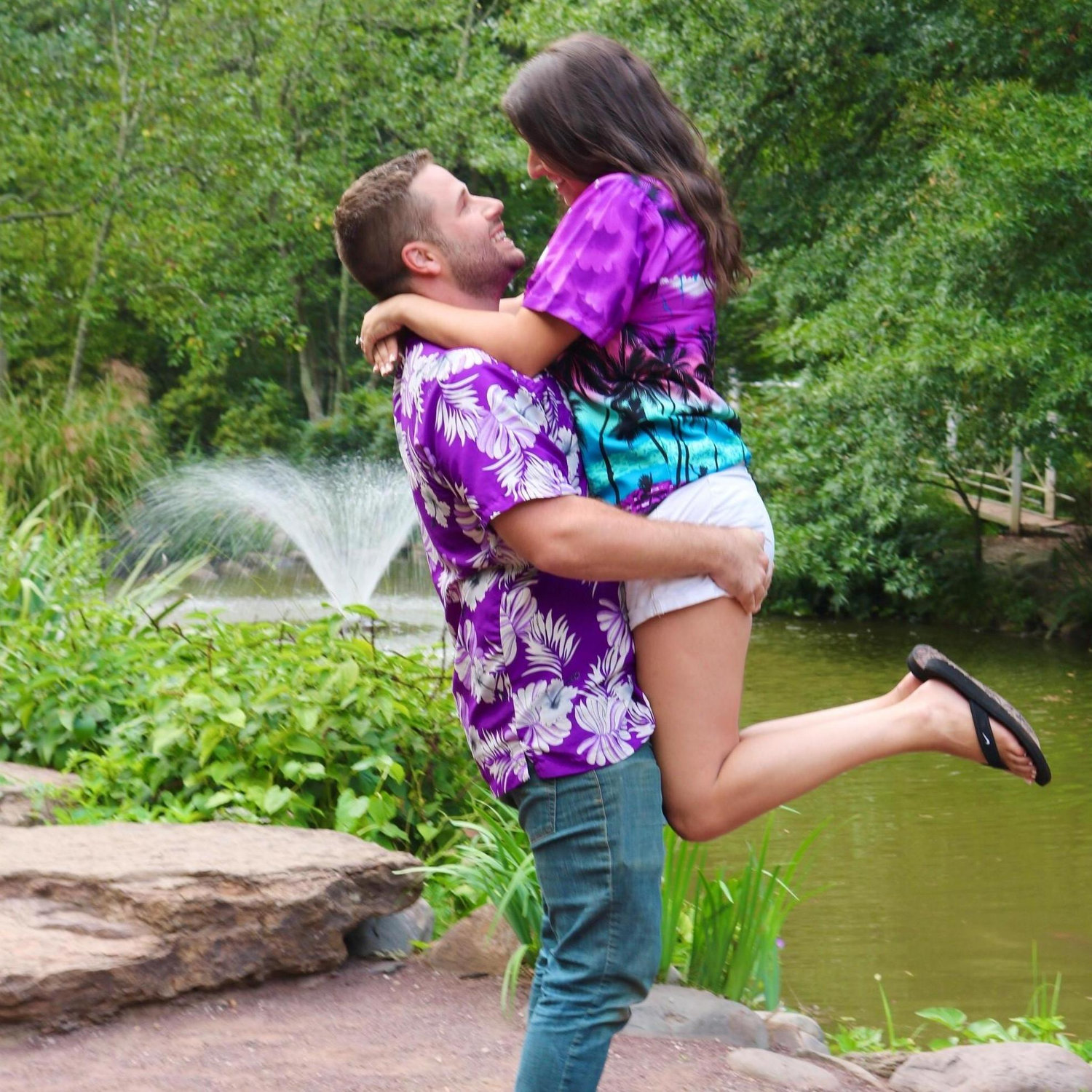 Of course we have matching Hawaiian shirts..