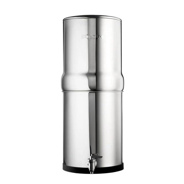 Boroux Legacy. Boroux Gravity-Fed Stainless Steel Countertop Water Filter System 3 Gallon with 2 Foundation. Filters